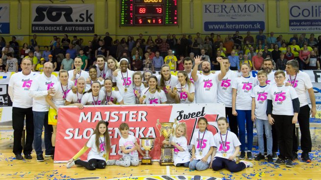 Good Angels Košice, víťaz Extraligy 2017/18 (Foto: Ľubomíra Ištoňová)