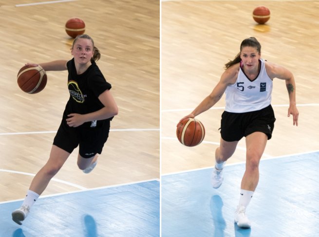 Tatiana Bábiková a Ema Mihaljevičová (Piešťanské Čajky) (Foto: Laco Duračka)