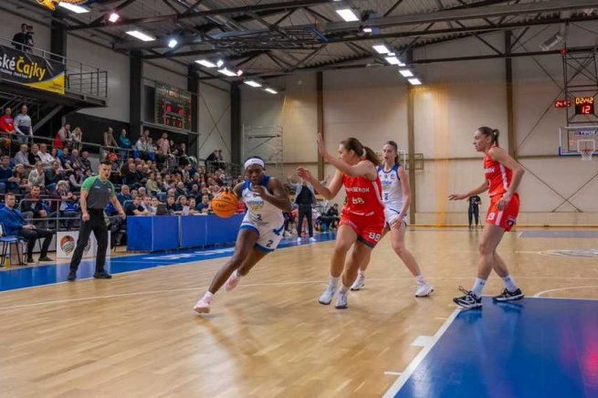 Piešťanské Čajky vs. MBK Ružomberok, Ke´Shunan James (2) (Foto: Laco Duračka)
